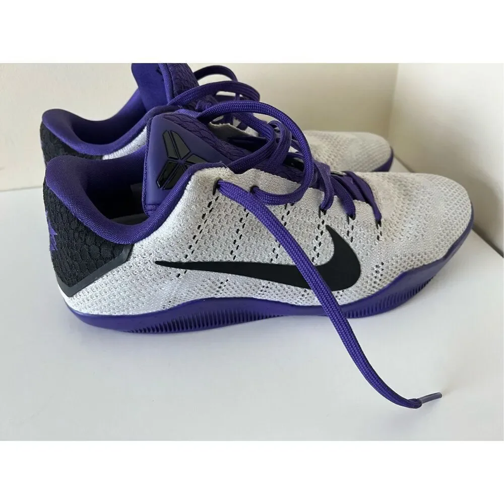 Nike Kobe XI Elite Low ID Lakers purple and white Rare 903710-991 Mens Size10